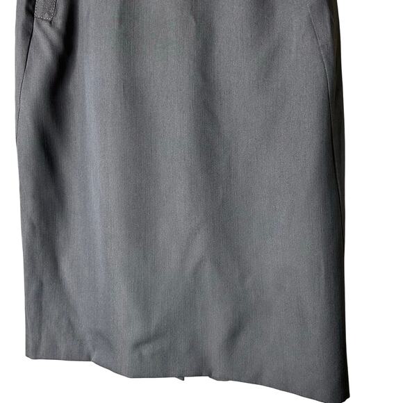 Max Mara Skirt Size 6 Gray Wool Blend Basic Classic Minimal Designer Lined - Picture 4 of 8